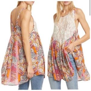 Free People Count Me In Trapeze Top Floral Large